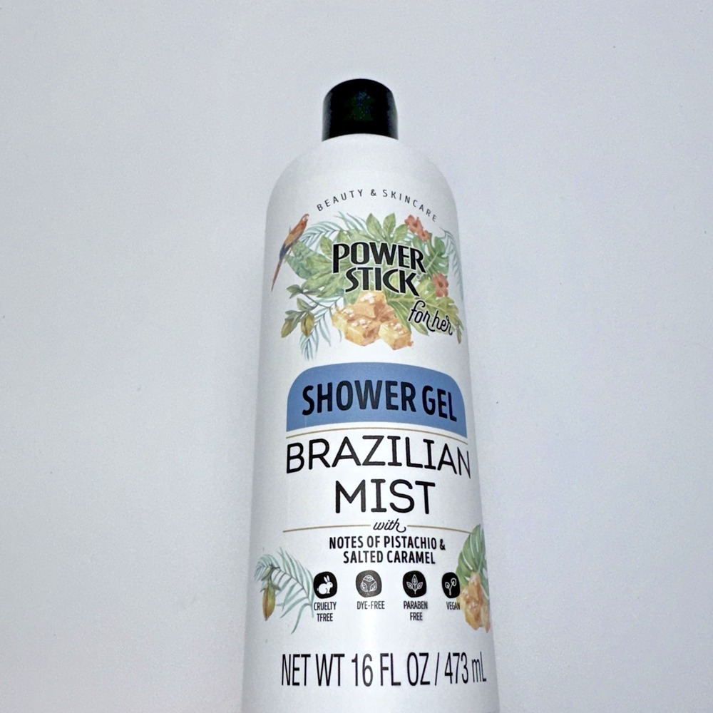 Power stick Shower Gel, Brazilian Mist, 16FL OZ Salted Caramel Pistachio USA New